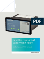 Reyrolle Trip Circuit Supervision Relay: Catalog Reyrolle 7PJ13 Edition 2