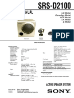 Service Manual: SRS-D2100