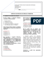 Exercício de Revisão 9 Ano