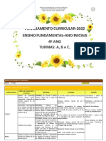 4º Anos Planejamento Curricular Ano 2022