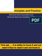 First Aid Principles and Practice