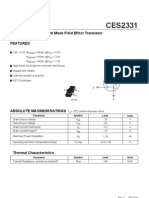 P-Channel Enhancement Mode Field Effect Transistor Features: DS (ON) GS DS (ON) GS DS (ON) GS