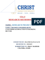 CIA 3 RM Customer Satisfaction in Banking Sector