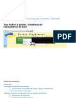 Tuto Python & Pandas - Installation Et Manipulations de Base
