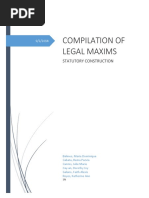 Compilation of Legal Maxims Statutory Co