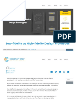 Low-Fidelity Vs High-Fidelity Design Prototypes