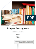 Caderno Período Diagnóstico Língua Portuguesa - Avaliação Inicial 2022