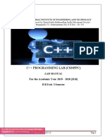 C++ Lab Manual