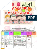 2 PLANEADOR PEDAGÓGICO - ABRIL - Hogar Infantil Simón Bolivar