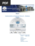 Implementation of Automata Theory in Database Engine