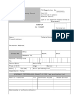 Standar C.V Format (PEC)