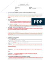 Worksheet No. 5 Engineering Drawings