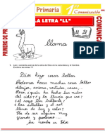 La Letra LL para Primero de Primaria