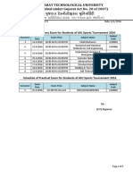 Schedule of Theory Exam For Students of AIU Sports Tournament 2016