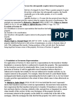 Transfer by Unauthorised Person Who Subsequently Acquires Interest in Property Transferred (S.43)