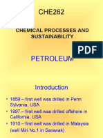 Chemical Processes and Sustainability: Petroleum