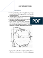 Ship Manoeuvring: Manoeuvring Diagram / Turning Circle Diagram