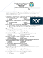 Summative Exam 4 Sets Inquiry, Investigation and Immersion