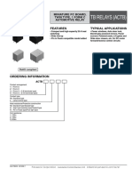 TB Relays (Actb) : Features Typical Applications