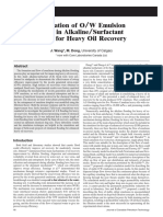 Simulation of O/W Emulsion Flow in Alkaline/Surfactant Flood For Heavy Oil Recovery