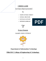 Chess Game: "Mini Project Report Presented"