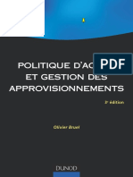 Politique D'achat Et Gestion Des Approvisionnements 3e Édition (Bruel, Olivier (Bruel, Olivier) )