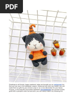 Crochet Pumpkin Cat Amigurumi Free Pattern