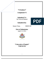 E-Business Assignment # 1: Sir Naveed Jhamat