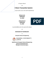 Retail Store Transaction System: Nishant Jain 199301295 Vi - Csed Adityakukreti 199301299 Vi - Csed