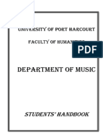 Department of Music: Students' Handbook