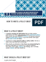 How To Write A Policy Brief: Foreign Policy Analysis Gabriela de La Paz, Ph. D