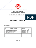 TRABAJO PARCIAL GRUPO 4 Ingeniería Económica