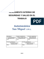 Reglamento Interno SST - AUTOMECANICA SAN MIGUEL