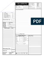 Champions 4th Edition Character Sheet