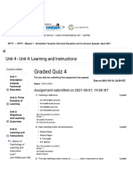 Graded Quiz 4: Unit 4 - Unit 4: Learning and Instructions