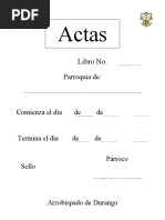 Formato Portada Actas