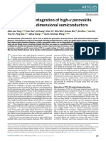 Van Der Waals Integration of High-Oxides and Two-Dimensional Semiconductors