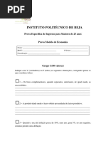 Prova Modelo de Economia-M23 - 2020