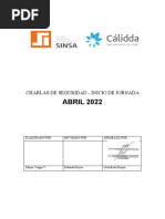 Charlas de Seguridad - Abril 2022