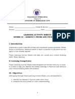 Learning Activity Sheets Humss 12 - Lesson 2: Prose and Its Elements