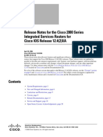 Release Notes For The Cisco 2800 Series Integrated Services Routers For Cisco IOS Release 12.4 (2) XA