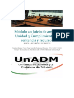 Módulo 20 Juicio de Amparo Unidad 3 Cumplimiento de Sentencia y Recursos