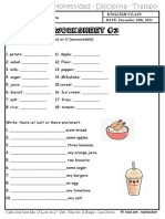 Worksheet #3: English Class TEACHER: Kristel Cabrera