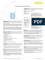 Vegapuls 6X: Radar Sensor For Continuous Level Measurement of Liquids and Bulk Solids - Standard Applications