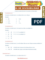 Criterios de Divisibilidad para Quinto Grado de Primaria