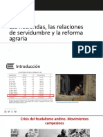 Las Haciendas, Relaciones de Servidumbre y Reforma Agraria