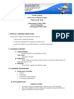 Fourth Grading Lesson Plan in MAPEH Grade 8