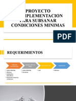 Proyecto de Implementacion para Subsanar Condiciones Minimas