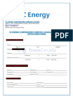 TC Energy Corporation Company Canada Employment Application Form.