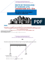 Cours de Structure de Bâtiment - EXO PORTIQUE SIMPLE